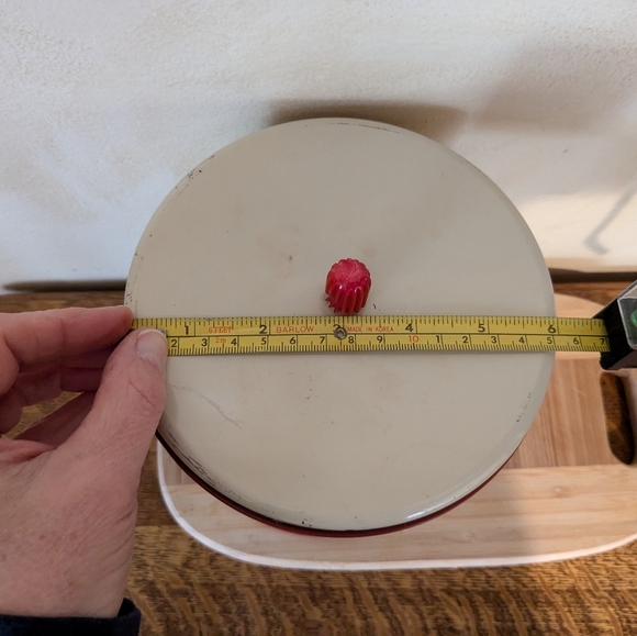 Vintage MCM  Maid of Honor metal lidded canister robin eating cherries - Picture 3 of 7